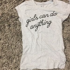 Girls can do anything kids t shirt